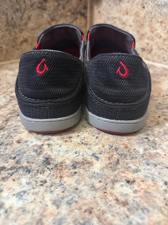 Olukai Nohea Mesh Slip On Casual Shoes in Black & Red Size 10.5 main image 4